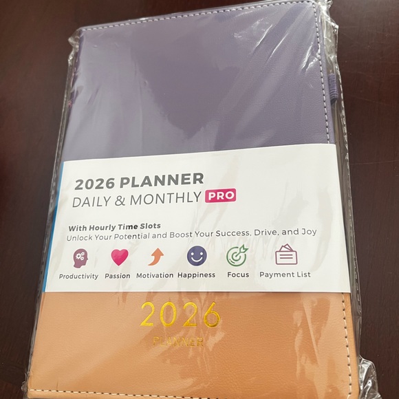 N/A Other - PLANNER 2026 DAILY/MONTHLY PLANNER PURPLE & TAN BRAND NEW FOUND ONE I LIKED MORE